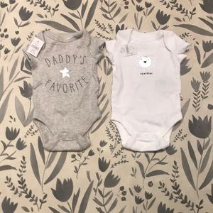 NWT Baby Gap onesies set of two - brand new white